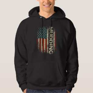 Mudding Off Road USA flagga Distress Lera Springa Hoodie