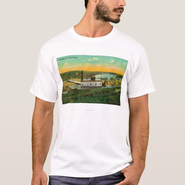Muddra för GoldMining i AlaskaState T Shirt (Framsida)