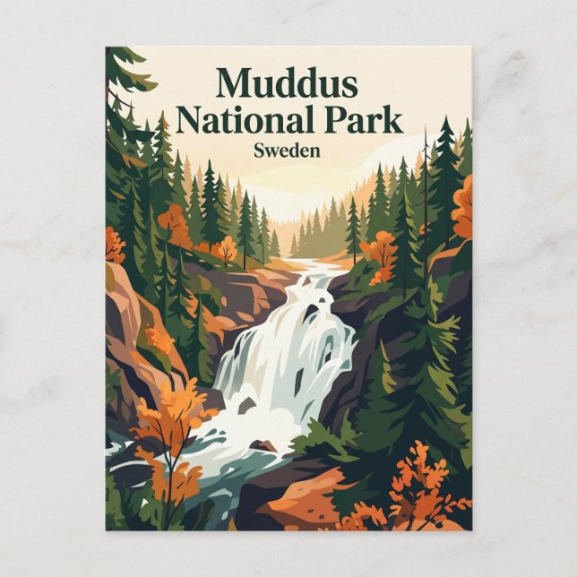 Muddus nationalpark Sverige Vykort (Framsida)
