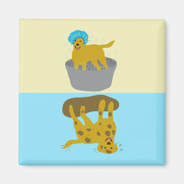 Muddy / Bathtime Hund Funny Clean Dirty Dishwasher Magnet