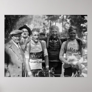 Muddy Faces Tour de France 1928 Efter Etapp 10 Poster