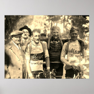 Muddy Faces Tour de France 1928 Efter Etapp 10 Poster