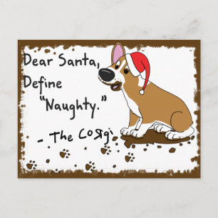 Muddy jul Corgi Helg Vykort
