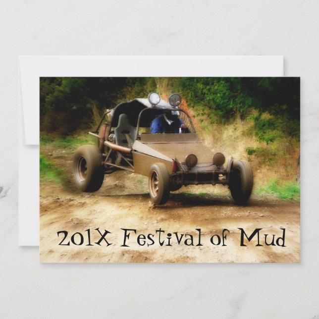 Muddy Mudfest Dunebuggy 4x4ing-händelse Inbjudningar (Framsida)
