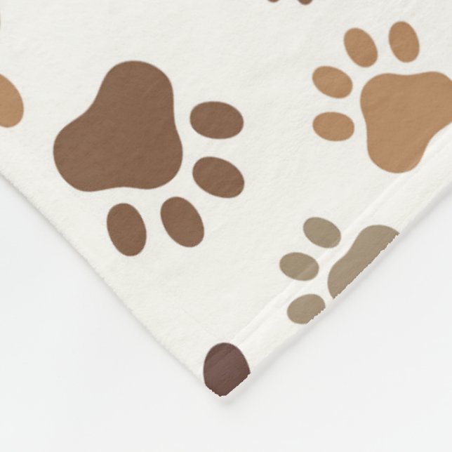 Muddy Paw Prints Fleece Blanket (Hörn)