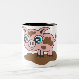 Muddy Piglet God Två-Tonad Mugg