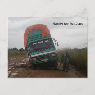 Muddy Road Postcard Vykort