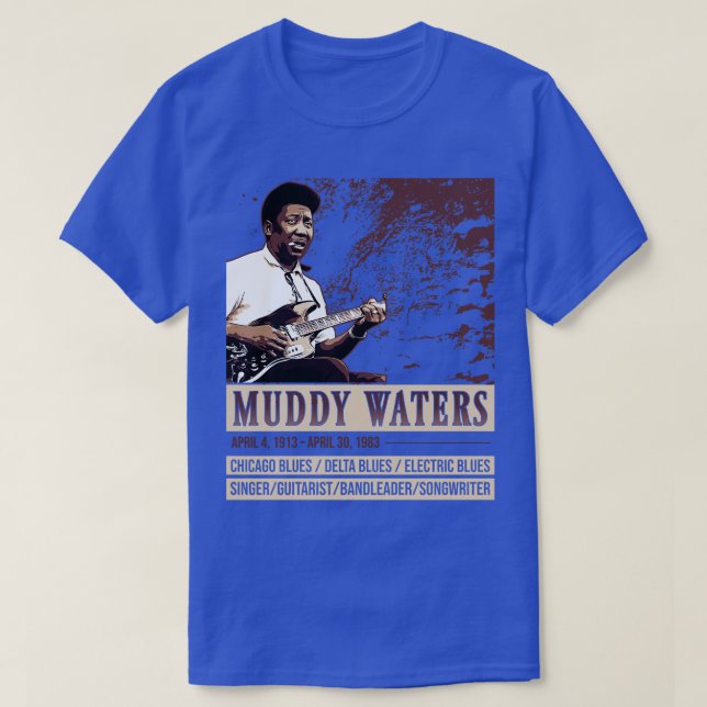 Muddy Vatten Blues legend T Shirt (Design framsida)