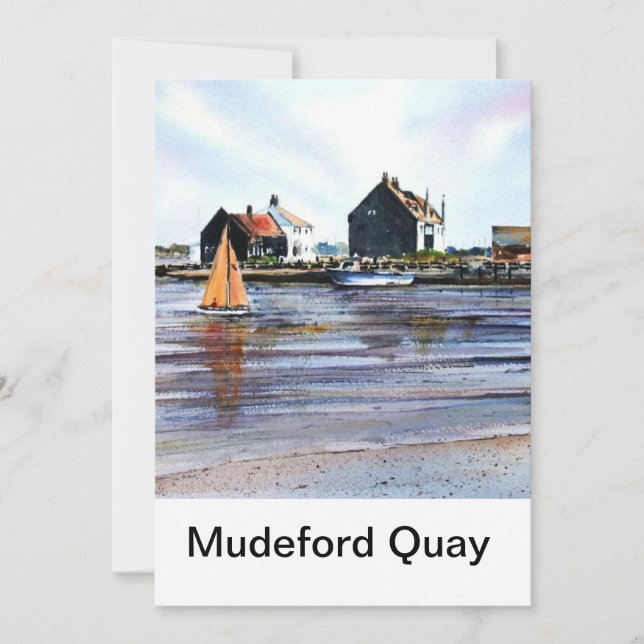 Mudeford Quay-hälsningskort nr 1 Kort (Framsida)