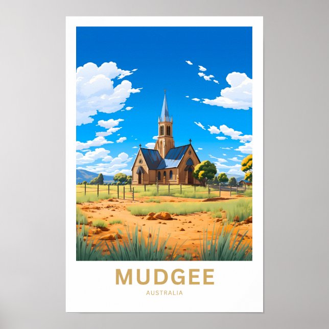 Mudgee Australia Travel Print Poster (Framsidan)