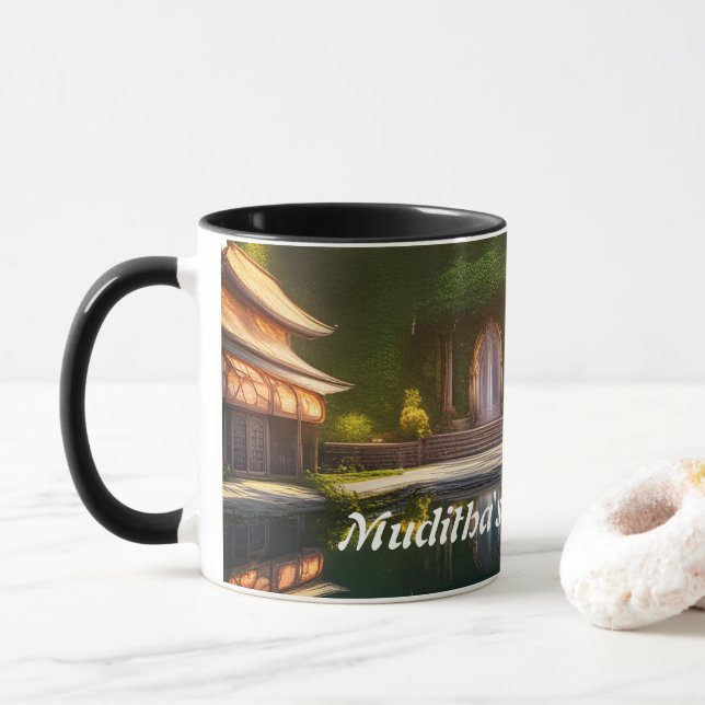 Muditha's God morgon Tea Mugg (Med munk)