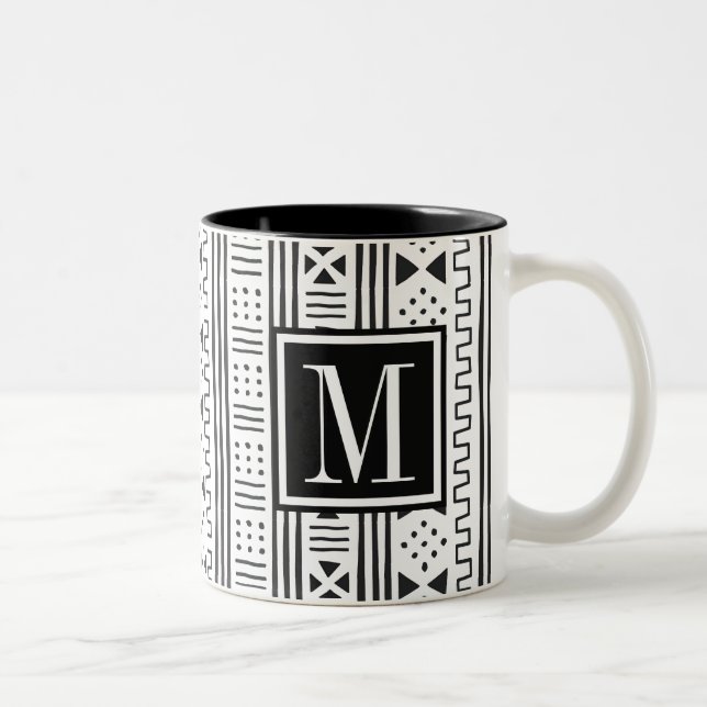 Mudprint Inspired Monogram Två-Tonad Mugg (Höger)