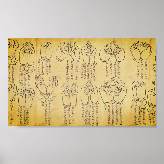 Mudras (12:e-hundradets japanska rulla) poster (Framsidan)