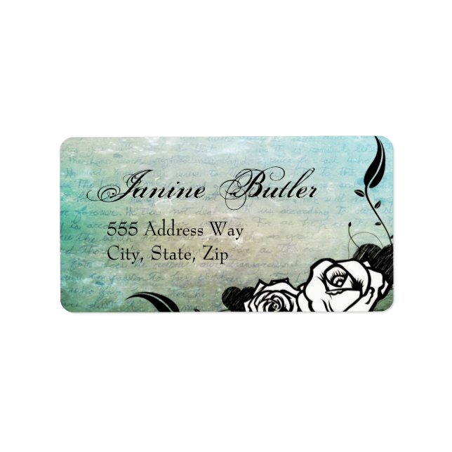 Muerte Day of the dead Calaveras Sugar Skull Art Adressetikett (Framsidan)