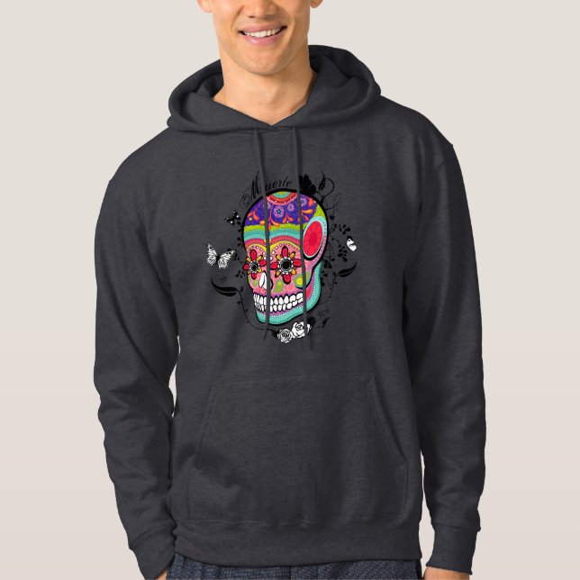 Muerte day of the deadillustration hoodie (Framsida)