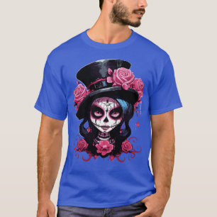 Muertos Catrina för manar Women Calavera T Shirt