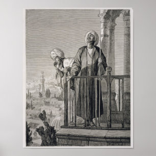 Muezzins uppmaning till bön 1800-talet poster