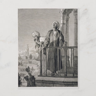 Muezzins uppmaning till bön 1800-talet vykort