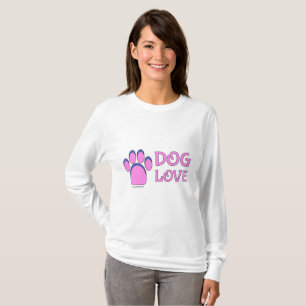 Muff skjorta för hundkärlek long t shirt