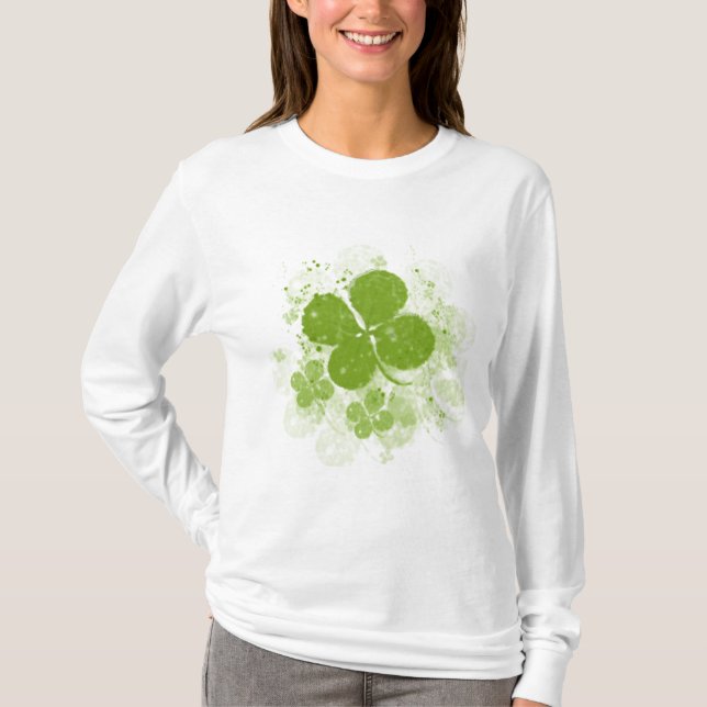 Muff T-tröja för Shamrock Long Tee (Framsida)