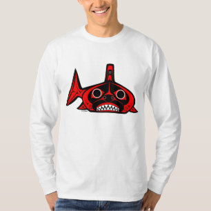 Muff utslagsplatsskjorta för haj Long T Shirt