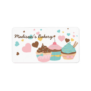 Muffin bakad godaanpassade adressetikett