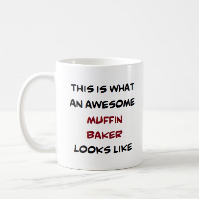 muffin baker, fantastisk kaffemugg (Vänster)