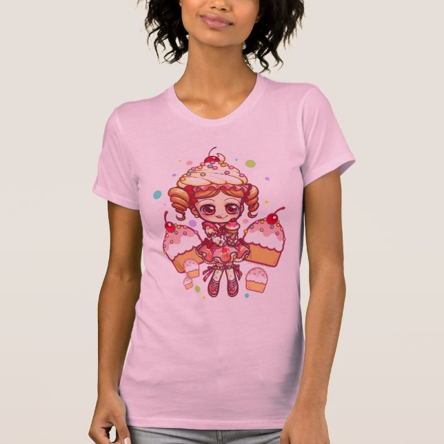 Muffin-chan tänder skjortan t-shirt (Framsida)