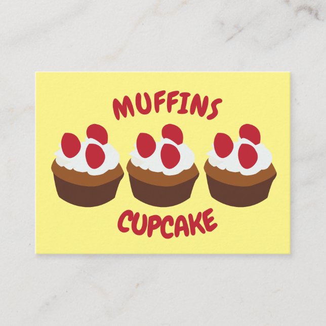 Muffin Cupcake Bageri Visitkort (Framsida)