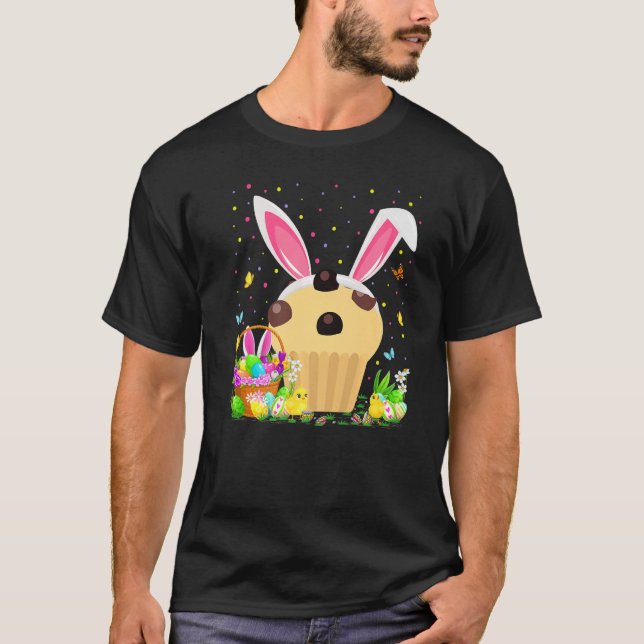 Muffin Fast Food Påskägg Hunt Bunny Muffin Öster T Shirt (Framsida)