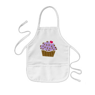 Muffin för blåbär för hjärtaChoco chip Barnförkläde