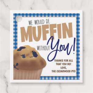 Muffin Gift Märkre Gåvor Etiketter