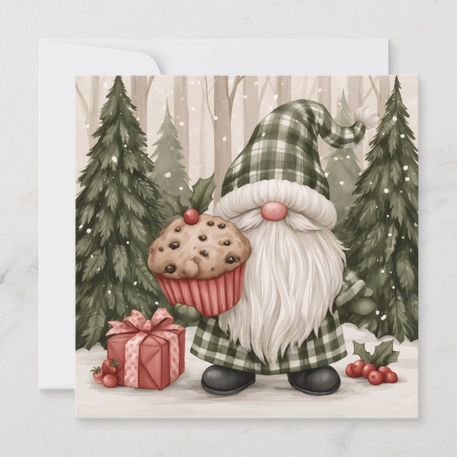 Muffin Gnome Julkort (Framsida)