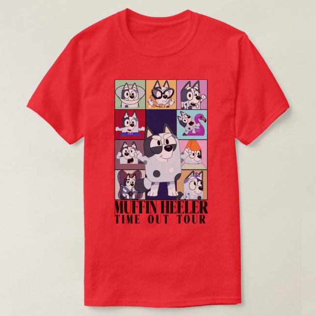 Muffin Heeler Timeout Tour T Shirt (Design framsida)