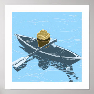 Muffin i ett kanottryck poster