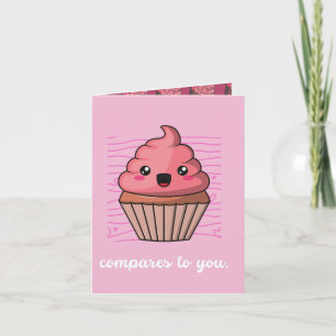 Muffin jämför sig med dig söta Alla hjärtans dag Kort