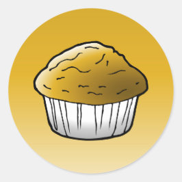 Muffin Klassisk Rund Klistermärke