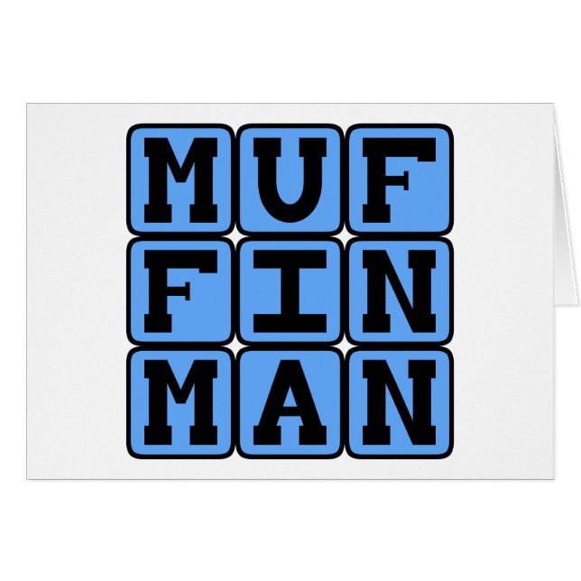Muffin Man Hälsningskort (Framsidan Horizontal)