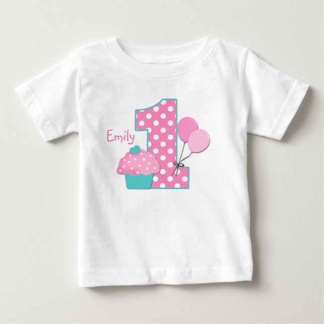 Muffin och ballonger t-shirt (Framsida)