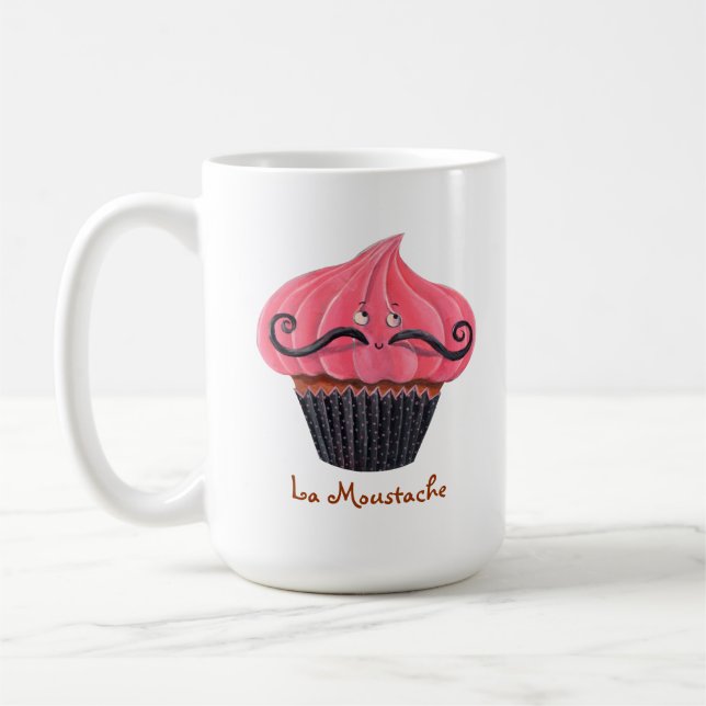 Muffin- och LaMoustache Kaffemugg (Vänster)