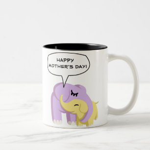 Muffin- och smörlyckligmors dag! Två-Tonad mugg