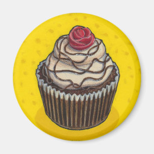 Muffin på gult magnet