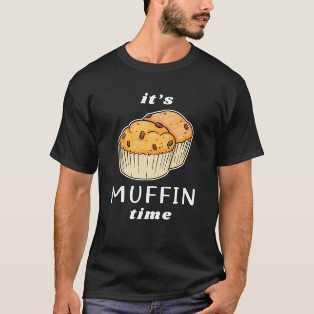 Muffin Time Blueberry Muffins Graphic Art Muffin C T Shirt (Framsida)