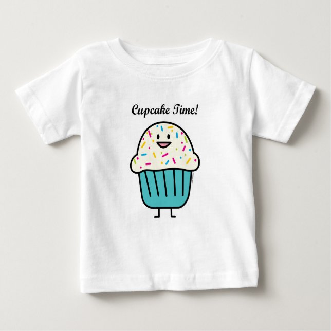 Muffin Time med den söta efterrättfondanten för T Shirt (Framsida)