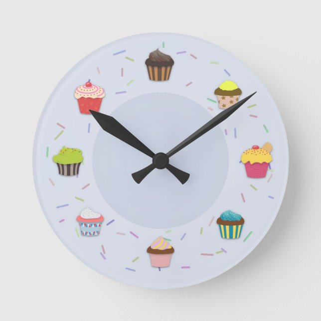 Muffin Time Rund Klocka (Framsida)