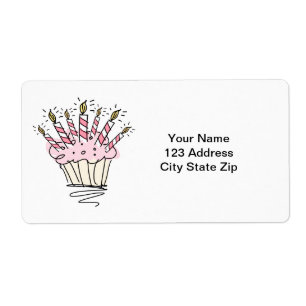 Muffinadressetiketter Fraktsedel