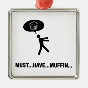 Muffinälskare Julgransprydnad Metall