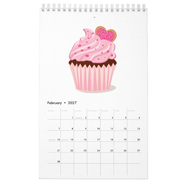 Muffinbakelsekalender Kalender (Feb 2027)