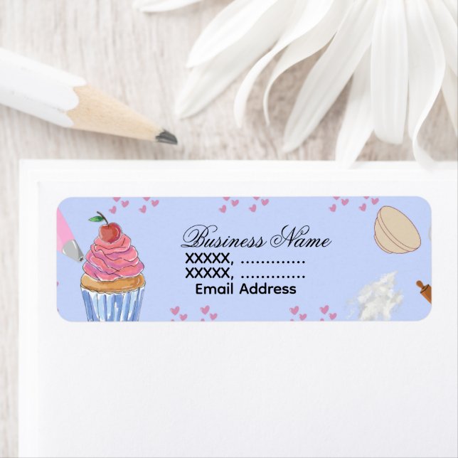 Muffinbakery Returadressetiketter Returadress Etikett (Insitu)