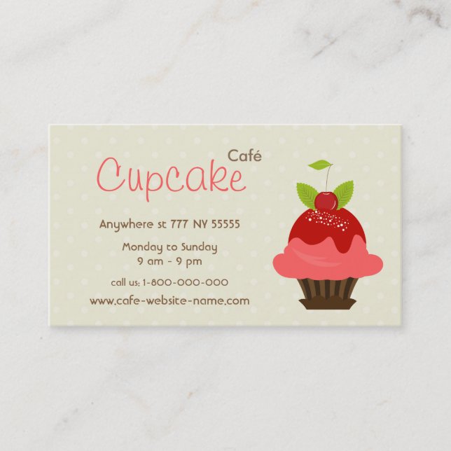 MuffinCafevisitkort Visitkort (Framsida)